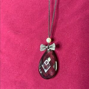 Marquis & Camus Collection by Sarah Kang-Elegant Silver Bow Pendant Necklace